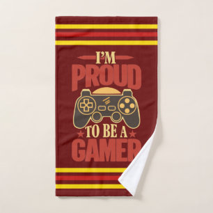 Toalha De Mão Gamer Gift - Estou Orgulhoso de ser um Jogador