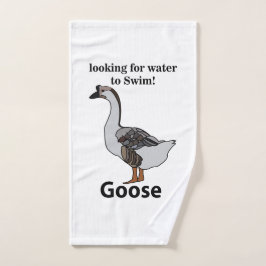 Toalha De Mão Ganso Procurando Água Para O Ganso Africano Nataçã