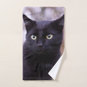 Toalha De Mão gato preto