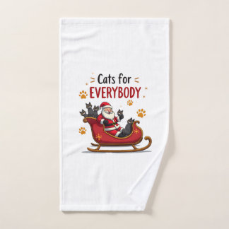 Toalha De Mão Gatos Para Todos Natal Gato Divertido Natal Mulher