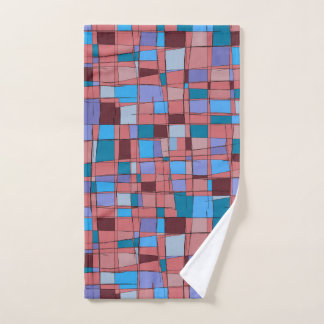 Toalha de Mão Geométrica MCM - Berry & Teal