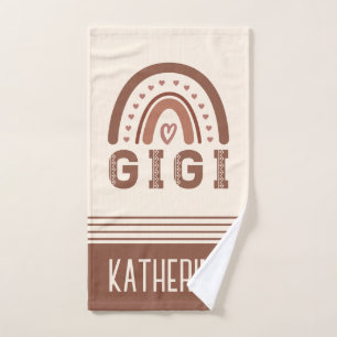 Toalha De Mão Gigi Boho Rainbow Cute Grandma Gifts