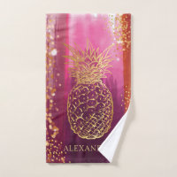 Glitter de abacaxi Dourado Rosa Personalizado