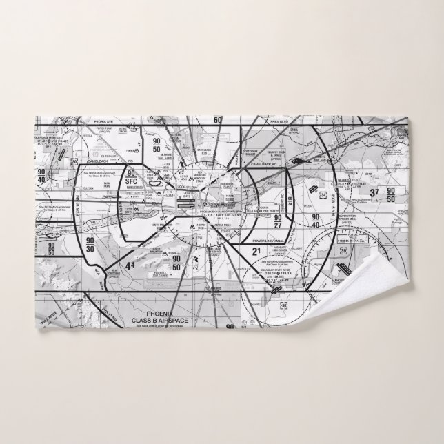 Toalha De Mão Gráfico de Aviação (Toalha de mão)