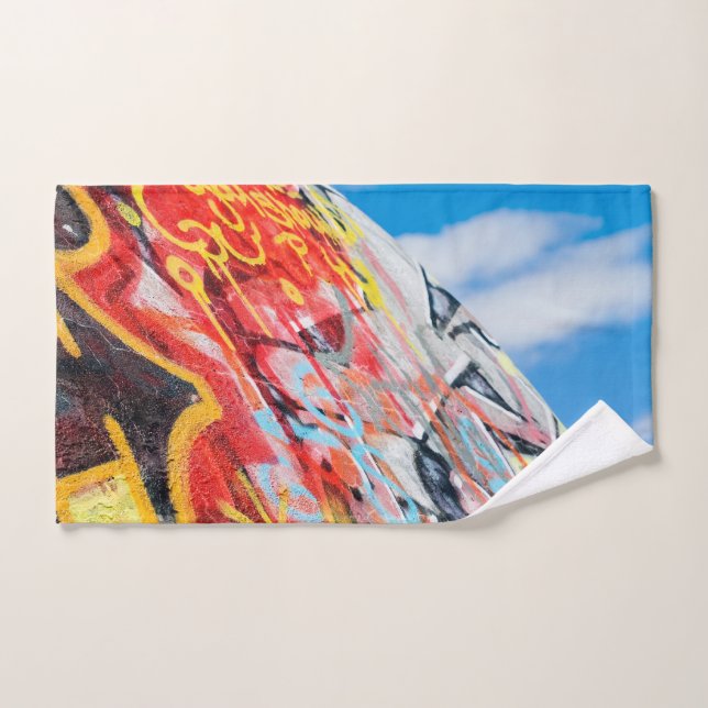 Toalha De Mão grafite do planeta (Toalha de mão)