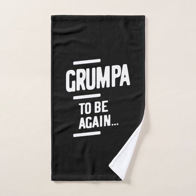 Toalha De Mão Grumpa Para Ser De Novo | Presente para avô (Toalha de mão)