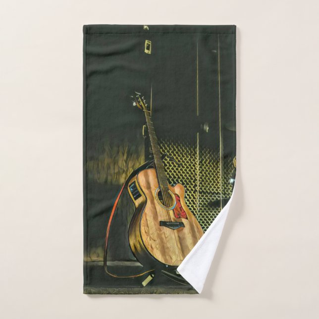 Toalha De Mão Guitarrista (Toalha de mão)