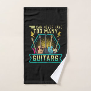 Toalha De Mão Guitarrista Você Nunca Pode Ter Muitas Guitarras X