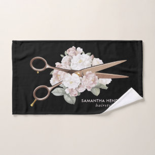 Toalha De Mão Hairstylist Floral Elegante