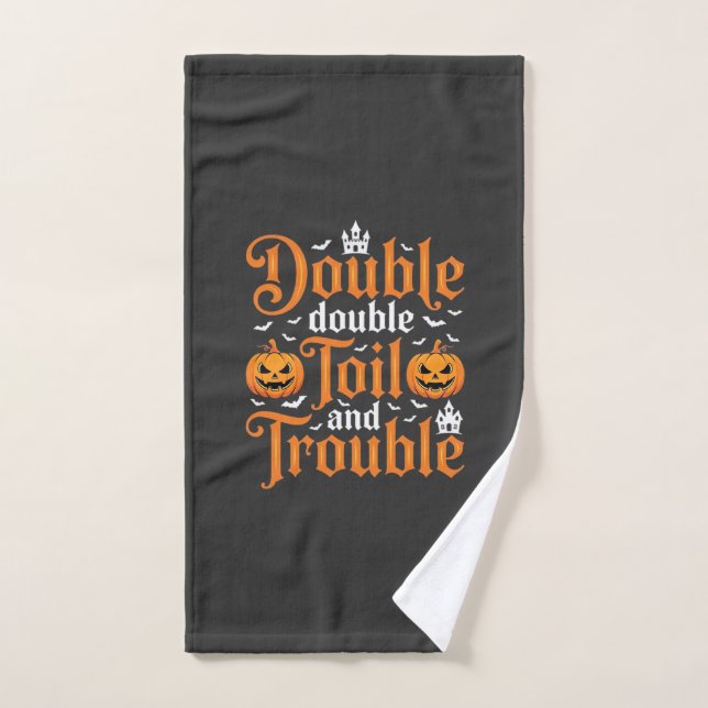 Toalha De Mão Halloween Double Double Toil and Trouble_1 (Toalha de mão)