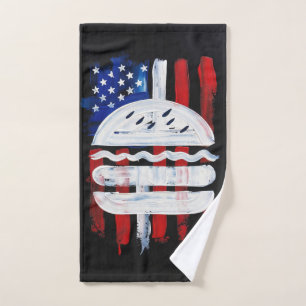 Toalha De Mão Hamburger América (Pintura Preta Nº 1)