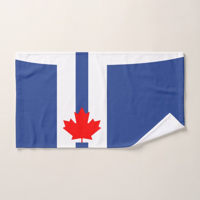 Toalha De Mão Hand Towel with Flag of Toronto, Canada (Toalha de mão)