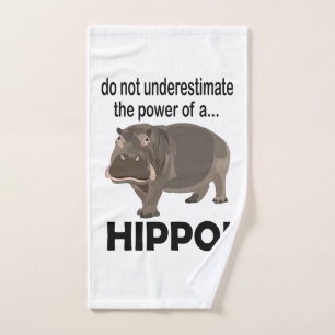 Toalha De Mão Hippopotamus Animal Funny Hippo