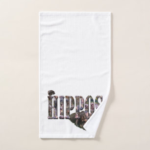 Toalha De Mão Hippos E Logotipo Hippo,