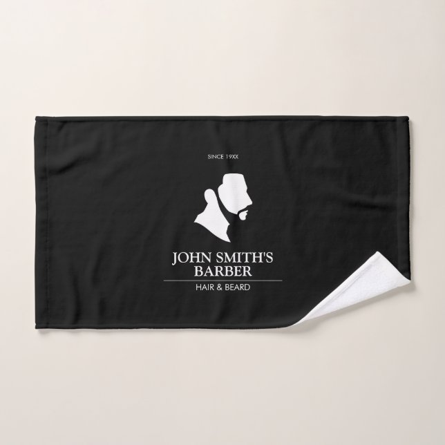 Toalha De Mão Homem com Logotipo de Barber de Barba (Toalha de mão)