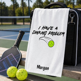 Toalha De Mão Humor de Pickleball | Eu Tenho um Problema de Dink