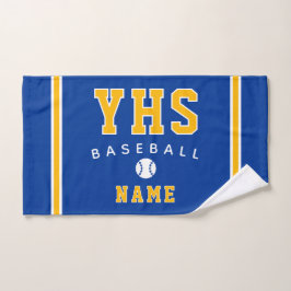 Toalha De Mão Ícone do Beisebol, Nome Personalizado e Escola, Pr