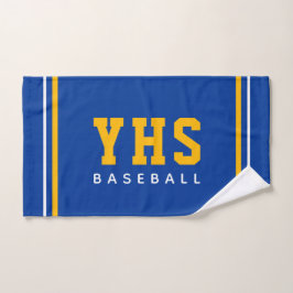 Toalha De Mão Iniciais Escolares Personalizadas Time de Beisebol