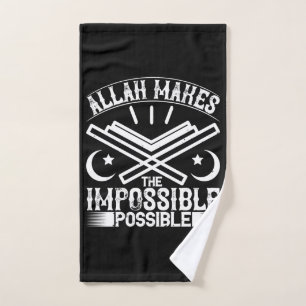 Toalha De Mão Islam - Allah Makes Impossible Possible