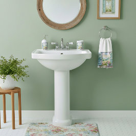 Toalha De Mão Janela floral de cor d'água do coração grateful