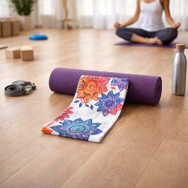 Toalha De Mão Jardim Mandala Colorburst – Esporte Boho Vibrante