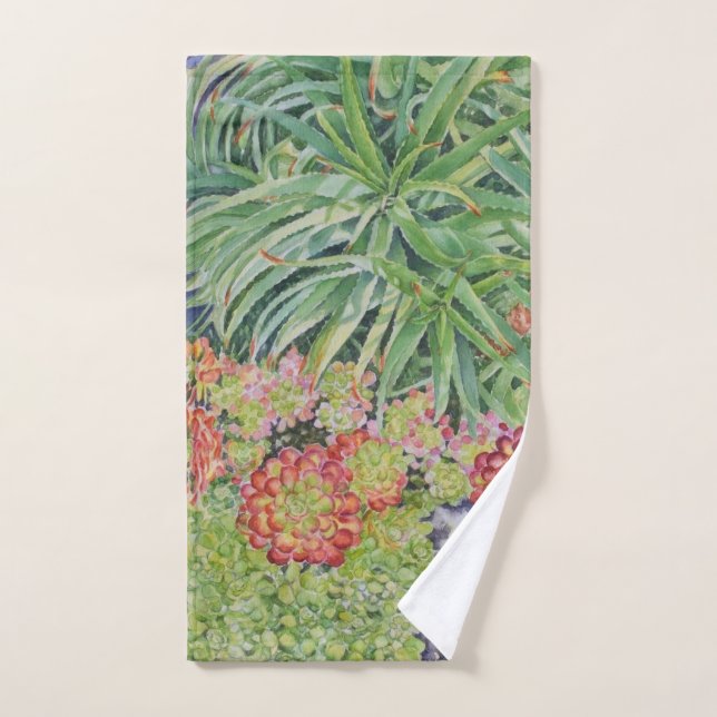 Toalha De Mão Jardim Suculento (Toalha de mão)