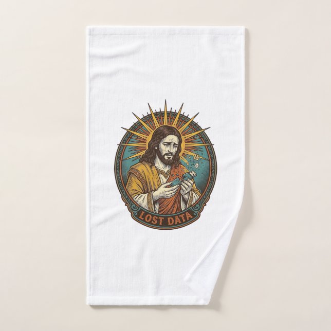 Toalha De Mão Jesus Esmagou a Unidade Flash USB Perdeu Dados Hum (Toalha de mão)