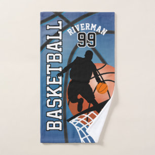 Toalha De Mão Jogador de basquete 🏀 Esporte - Azul