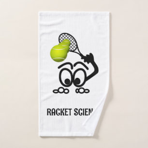 Toalha De Mão Jogador de Tênis Engraçado pela Racket Science