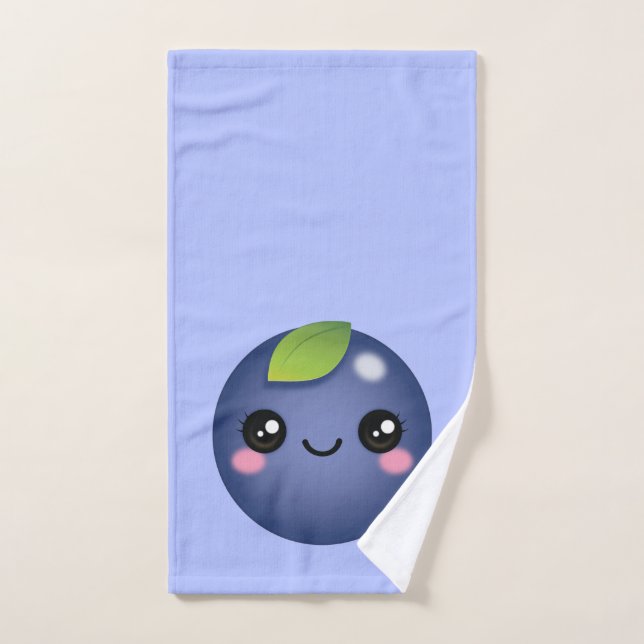 Toalha De Mão Kawaii Blueberry Mand Towel (Toalha de mão)