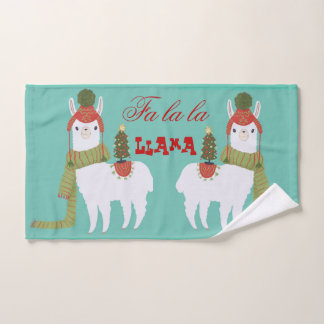Toalha De Mão La do La do Fa do lama do Natal