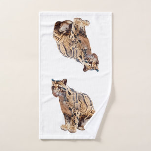 Toalha De Mão leopardo nebuloso fotografia selva grande gato ani