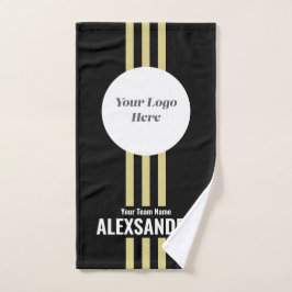 Toalha De Mão Logotipo, Equipe e Nome do Jogador Personalizado P