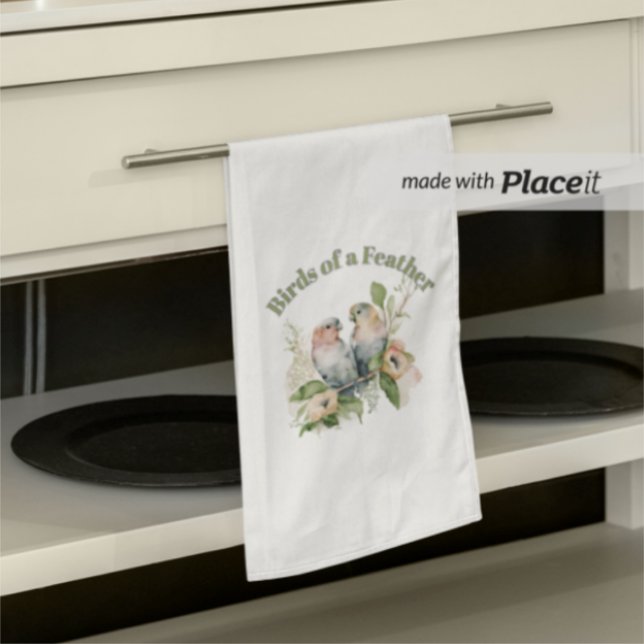 Toalha De Mão Lovebirds in Pastel Watercolors (Criador carregado)