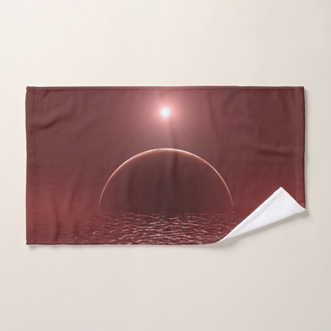 Toalha De Mão Lua do Oceano Escarlate (Toalha de mão)