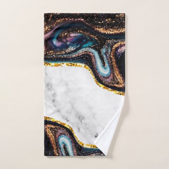 Toalha De Mão Lúpulo Decor Marble Stone Glitter (Toalha de mão)
