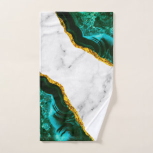 Toalha De Mão Lúpulo Verde Decor Marble Stone Glitter Interior