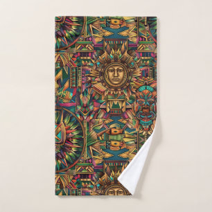 Toalha De Mão Lush Turquesa "Emblema Histórico Vibrante" Plush H