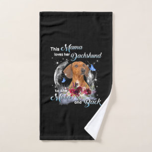 Toalha De Mão Mãe Art Dachshund Mama Birthday