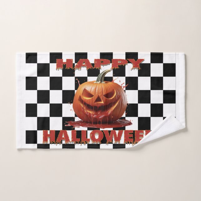 Toalha De Mão Maldito Halloween de Pumpkin (Toalha de mão)