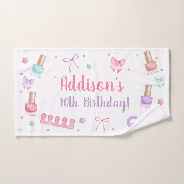 Toalha De Mão Mani-Pedi Party Manicure Pedicure Nail Polish (Toalha de mão)