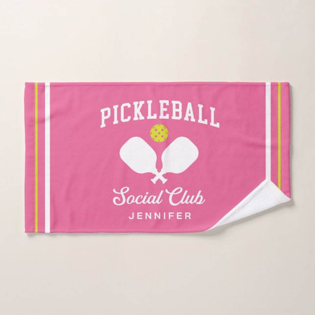 Toalha De Mão Mão de Nome Personalizada do Clube Social Pickleba (Toalha de mão)