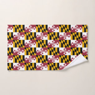 Toalha De Mão Mão Towel com Bandeira do Estado de Maryland, EUA
