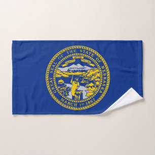 Toalha De Mão Mão Towel com bandeira do Estado de Nebraska, EUA