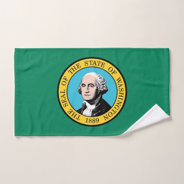 Toalha De Mão Mão Towel com bandeira do Estado de Washington, EU (Toalha de mão)