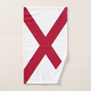 Toalha De Mão Mão Towel com Flag of Alabama State, EUA