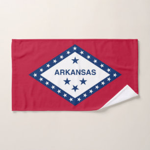 Toalha De Mão Mão Towel com Flag of Arkansas State, EUA