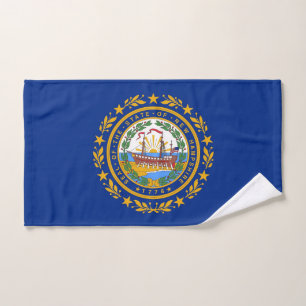 Toalha De Mão Mão Towel com Flag of New Hampshire State, EUA