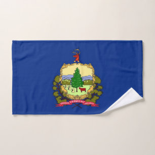 Toalha De Mão Mão Towel com pavilhão do Estado de Vermont, EUA
