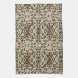 Toalha De Mão Marrom Verde e Cinza Azul